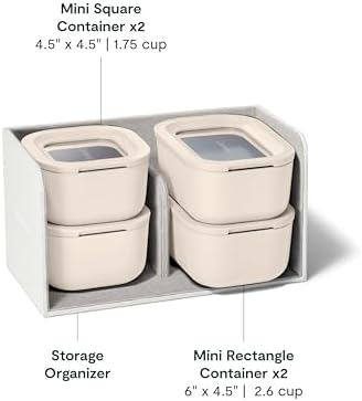 Caraway Mini Food Storage 9-Piece Set, Glass Storage Containers for Food - Image 3