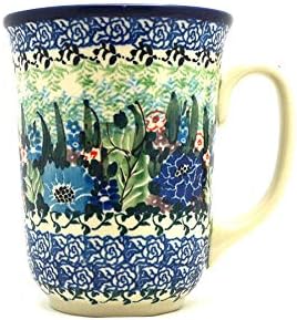Polish Pottery Mug - 16 oz. Bistro - Unikat Signature U4572 by Polish+Pottery+Gallery