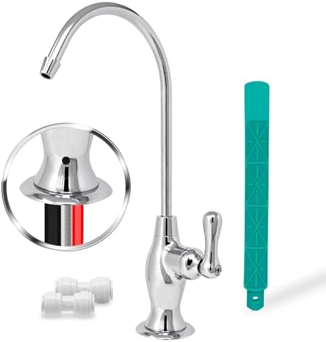 Metpure 3-Line Air-Gap RO Faucet, Chrome, NSF Certified by MetpureInc