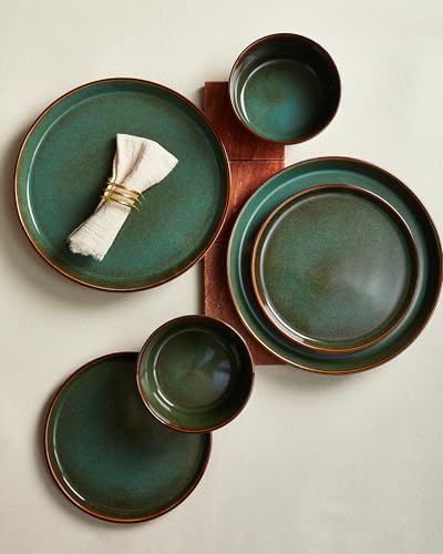 Pokini Ceramic Plates and Bowls Sets for 8, 24pcs Dinnerware Sets, Dish Set - Image 4