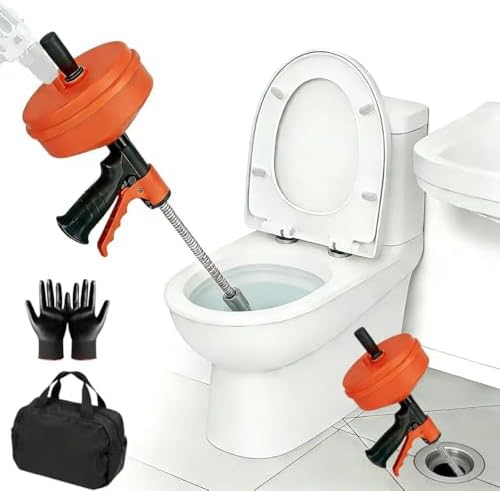 50 FT Double Mode Drain Snake Tools, 14-in-1 Drain Auger for Sink and Drain Unblocking, Plumbing Snake for Kitchen, Bathrom and Shower Sink, Snake for Real DYIs 2026 Upgraded by safuxser