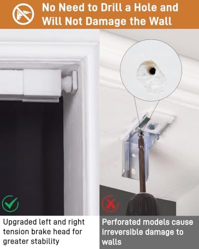 No Drill Roman Shades,70％ Blackout-Beige,30" W x 64" H - Image 3
