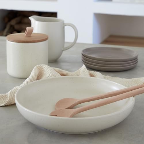 Casafina Ceramic Stoneware 12.5" x 2.5", 103 oz. Serving Bowl - Pacifica Collection, Salt (White) | Microwave & Dishwasher Safe Dinnerware | Food Safe Glazing | Restaurant Quality Serveware - Image 4