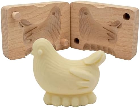 Polart, Chick Butter Mold - Polish Decorative Bird Wooden Molds for Dairy Making Supplies, Homemade Butter Shaper and Wood Kitchen Accessory - Table Decorations at Occasions, Party, and Celebrations by Polart