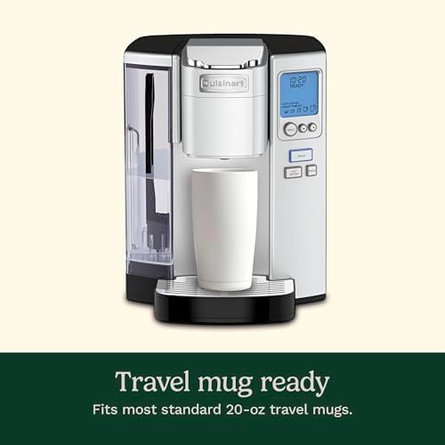 Cuisinart Coffee Maker, Single Serve 72-Ounce Reservoir Pod Coffee Machine, Programmable Brewing & Hot Water Dispenser, 5 Cup-Size Settings, Stainless Steel, SS-10P1, Silver - Image 4
