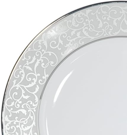 Mikasa Parchment 40-Piece Dinnerware Set, Service for 8, Durable Porcelain Plates, Bowls, and Mugs with Contemporary Design, Dishwasher Safe - Image 2