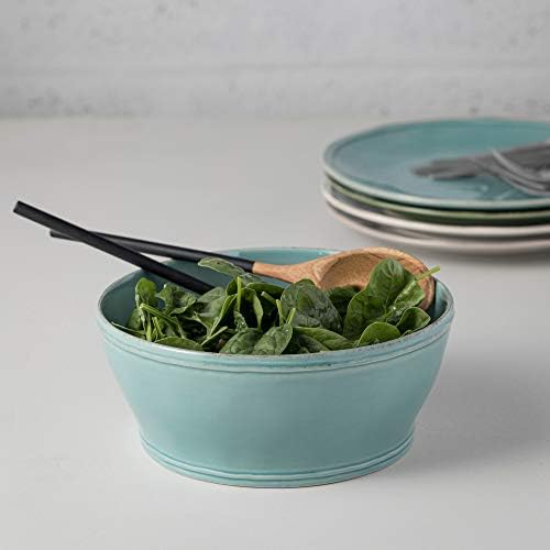 Casafina Ceramic Stoneware 9.5" x 4", 98 oz Serving Bowl - Fontana Collection, Turquoise | Microwave & Dishwasher Safe Dinnerware | Food Safe Glazing | Restaurant Quality Serveware - Image 2