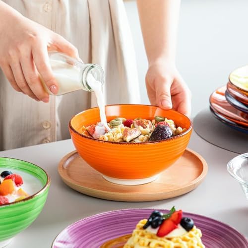 vancasso Bonita Dinnerware Sets, 24 Pieces Multicolor Stoneware Dinner Set - Image 3