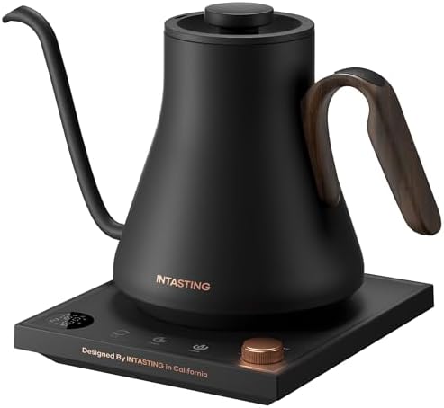 INTASTING Gooseneck Electric Kettle with ±1℉ Temperature Control, 0.9L by Cocinare