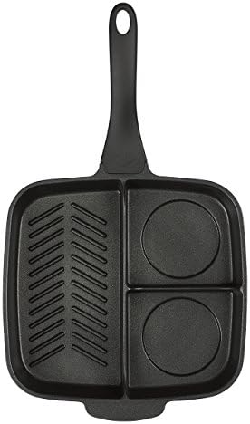 Gentlemen's Hardware Non-Stick Multi Section Frying Pan with Silicon Grip Handle - Image 2
