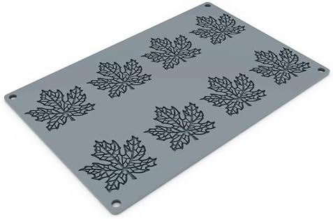 Pavoni GG049 Maple-Leaf Baking Mold Freezing Mould with 8 Cavities, each 2.60 Inch x 2.46 Inch x 0.08 Inch High by Unknown