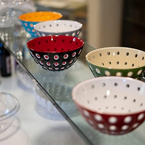 Guzzini Le Murrine Bowl, 20 cm, San, White/Transparent Red, 20x27x9 cm - Image 3