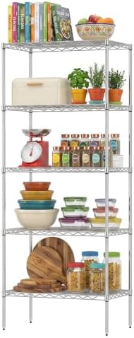 BestOffice | 5-Tier Wire Shelf | 14" x 24" x 60" | Chrome by BestOffice