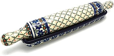 Polish Pottery Rolling Pin with Stand - Primrose by Polish+Pottery+Gallery