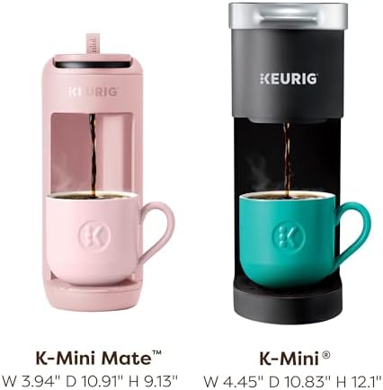 Keurig K-Mini Mate Single Serve K-Cup Pod Coffee Maker, Brews Up to 12 oz Cup, Compact Portable Coffee Machine for Small Spaces, Great for Dorms & Offices, Pink Sands - Image 5