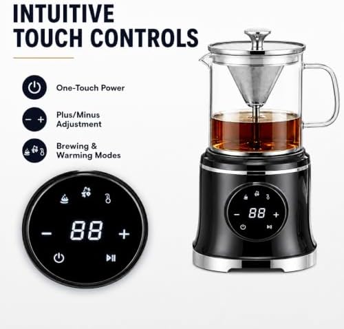 Electric Percolator Coffee Pot, Glass & 304 Stainless Steel, 600ml - Image 4