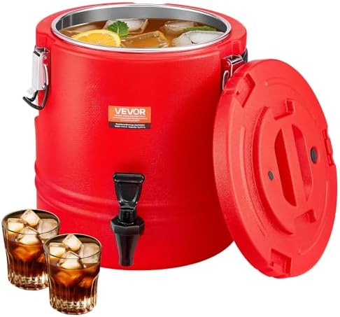 VEVOR Insulated Beverage Dispenser, 3 Gal/11.4L Thermal Hot and Cold Drink Server Dispenser with Spigot, Food-Grade Cooler Jug with 304 Stainless Steel Interior, for Tea Coffee Restaurant Outdoor by VEVOR