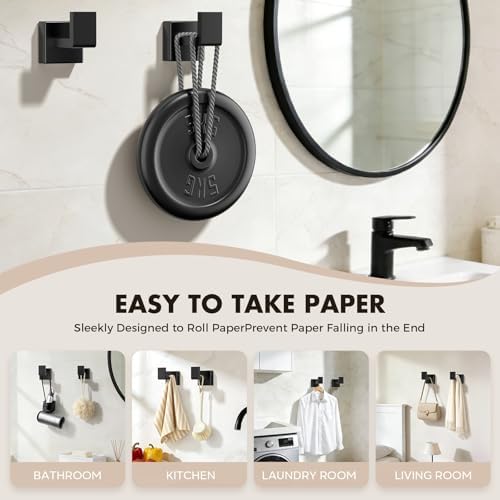 15-Pieces Matte Black Bathroom Accessories Set, 16 Inch Bath Towel Bar Set - Image 5