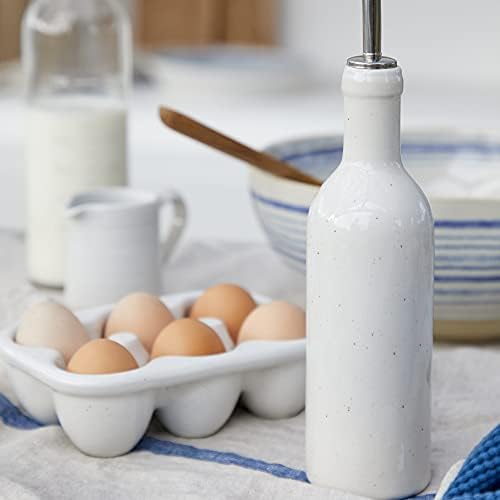 Casafina Ceramic Stoneware 12 oz. Cruet - Fattoria Collection, White | Microwave & Dishwasher Safe Dinnerware | Food Safe Glazing | Restaurant Quality Serveware - Image 4