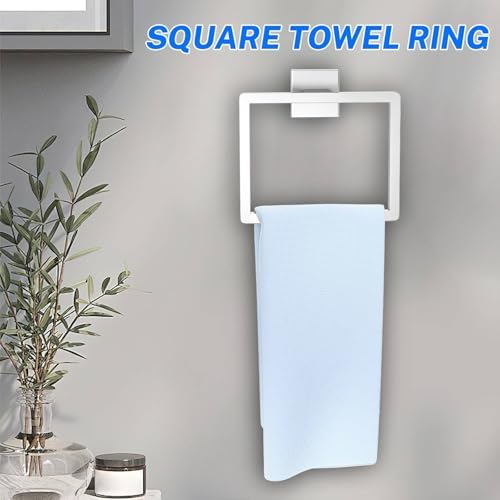 Brushed Nickel Bathroom Hardware Accessories Set 10-Piece Brushed Towel Bar Set Bath Towel Holder Set Stainless Steel Wall Mounted Towel Rack Set,23.6 in - Image 3