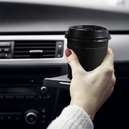 SIUQ 100 Pack 8 oz Disposable Paper Coffee Cups with Lids, Black & Blue - Image 6