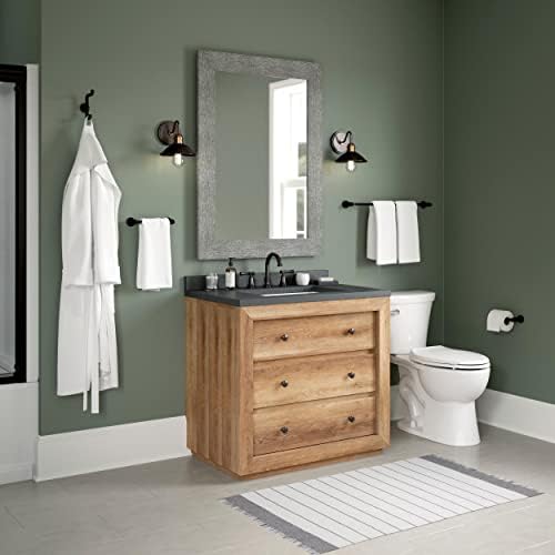 Delta Saylor (1-Pack) 8'' Towel Rack for Bathroom Matte Black Towel Bar for Bathroom Wall Hand Towel Holder Rod Wall Mounted Kitchen Towel Holder 73508-BL - Image 5