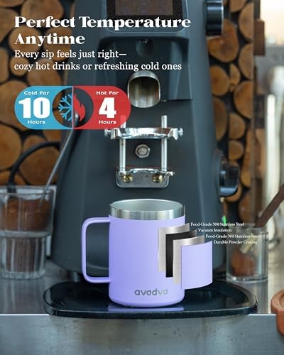 Inspirational Coffee Mug for Women, 12oz Insulated Stainless Steel Mug with Handle & 2 Lids – Sometimes You Forget You’re Awesome, Birthday & Appreciation Gift for Friend, Coworker, Purple - Image 3