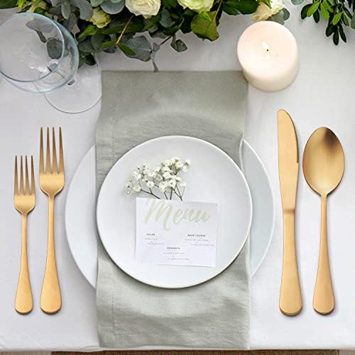 LIANYU 30 Piece Gold Silverware Set, Stainless Steel Gold Cutlery Set for 6 - Image 4