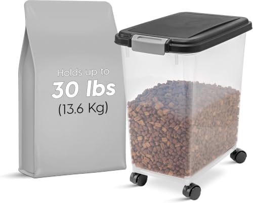 IRIS USA Dog Food Container & Slow Feeder Bowl, Up to 30 lbs, Black - Image 4