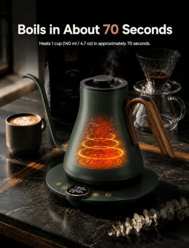 Cocinare FLOW B9 Gooseneck Electric Kettle ±1°F Temperature Control - Image 5