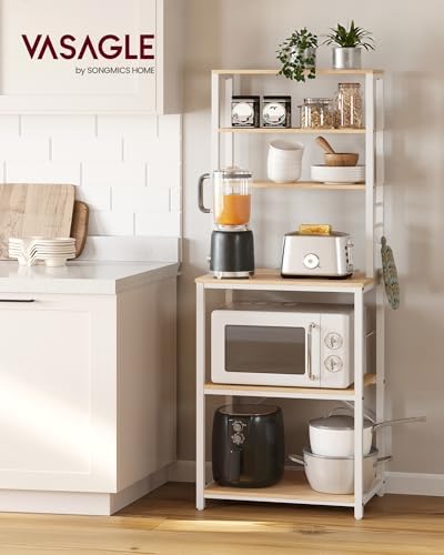 VASAGLE Coffee Bar, 23.6 Inches 6-Tier Baker's Rack with 6 Hooks - Image 2
