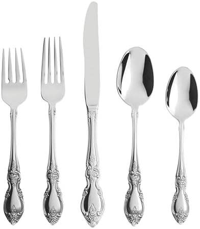 Oneida Flatware Louisiana 18/8 Silverware Set for 1, 5-Piece by Oneida