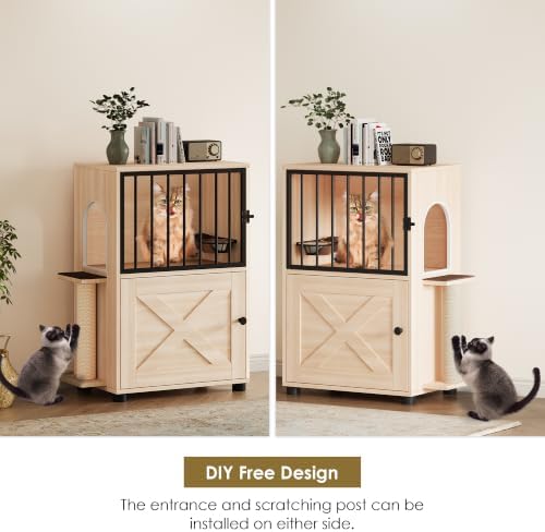 Dog Proof Cat Feeding Station, Dog Proof Cat Feeder, Cat Food Table,Nature - Image 5