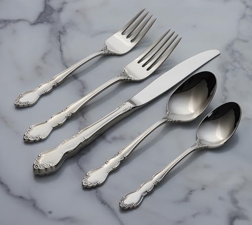 Oneida Dover 45-Piece 18/10 Silverware Set for 8, Flatware - Image 4