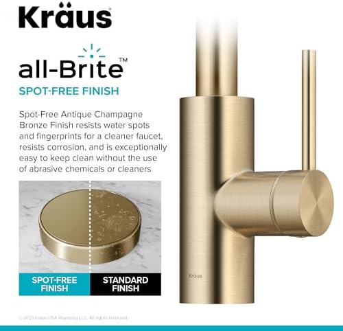 KRAUS Champagne Bronze Pull Down Kitchen Faucet KPF-2620SFACB - Image 6