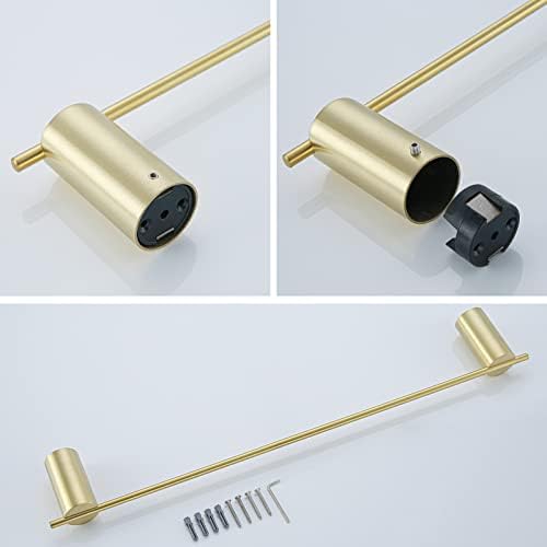 RANDOM Brushed Gold Towel Bar Rack Holder 24 inch Hand Towel Holder for Bathroom Kitchen Hardware Accessories Wall Mount 96068-2-24BG - Image 3