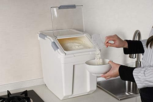 EonTone [2-Pack] 30 lbs Flour Storage Container, 25L Airtight Food Bin with Wheels BPA-Free - Image 5