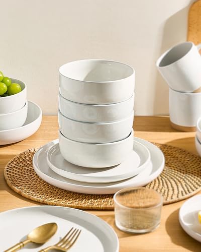 Famiware Milkyway 12-Piece Stoneware Dinnerware Set, White - Image 4