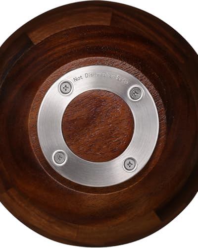 Premium Solid Walnut Wood Mixing Bowl, Compatible with KitchenAid 4.5 & 5 QT Tilt-Head Stand Mixer, Wooden Mixing Bowls for Mixer with Stainless Steel Locking Base, A Thoughtful Gift for Mixer Owners - Image 5