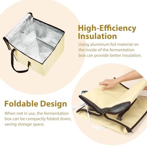 Dough Proofer with Heater, Bread Pizza Dough Proofing kit Temperature Control Proofing Accessories for Making Bread, Yogurt, Natto and Handmade Soap - Image 4