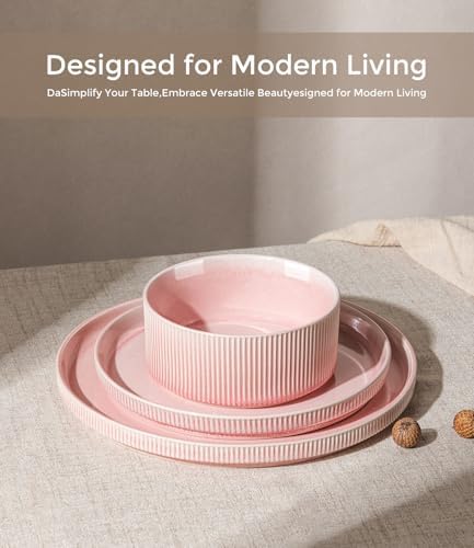 GBHOME Stoneware Dinnerware Sets for 6,18-Piece Plates and Bowls Set - Image 3