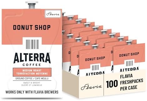 Flavia Alterra Donut Shop Coffee Freshpacks works only with Flavia Brewers, Medium Roast (Case of 100) by Unknown