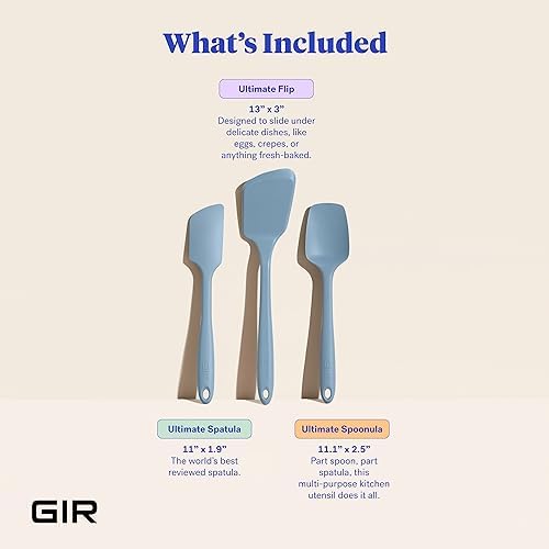 GIR: 3-Piece Silicone Ultimate Kitchen Utensils Set – Slate - Image 2