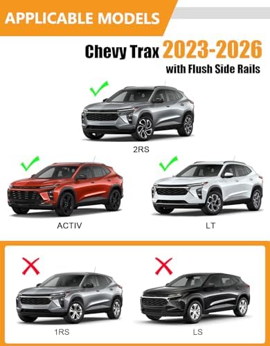 KINGGERI 300lbs Roof Rack Cross Bars for Chevrolet Chevy Trax 2023-2026 - Image 2