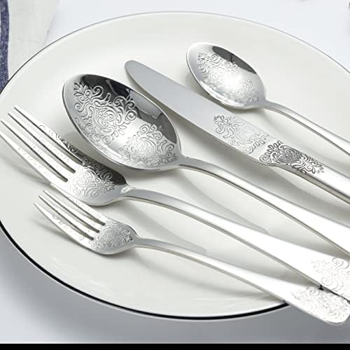 Silverware Set Stainless Steel Heavy Duty Flatware Cutlery Set for 4 Kitchen Utensil Tableware Sets Include Knives Forks Spoons for Kitchen Home Restaurant - Image 5
