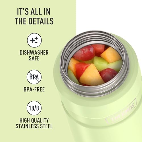 THERMOS Stainless King Food Jar with Bowl, 24oz, Matte Green - Image 4