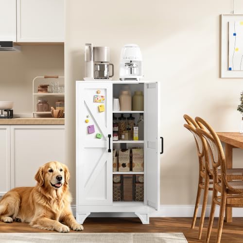 Yizosh Metal Storage Cabinet with 2 Doors and 3 Adjustable Shelves by Yizosh