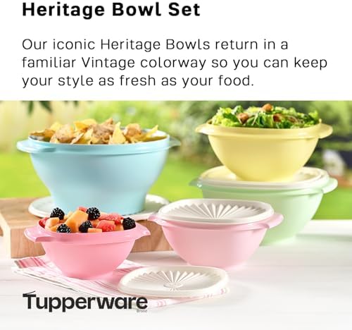 Tupperware Heritage 10-Piece Vintage Food Storage Set (5 Bowls + 5 Lids) - Image 2