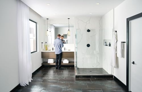 Moen Align Matte Black 18 inch Modern Single -Towel Bar, YB0418BL - Image 3