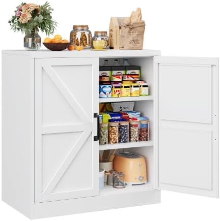 Letaya 36" Metal Storage Cabinet,White Small Kitchen Pantry,Office Credenza by LetayaMetalCabinets